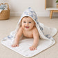 CREEVA Cuddle Baby/Kids Hooded Bath Towel in Floral Print  100% Cotton, Super Absorbent Bath Wrap for Newborns & Toddlers | (0