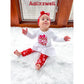 Aalizzwell 3-6 Months Baby Girl Valentines Day Clothes Infant Girls First Valentines Day Outfit My Tunic Clothing Set Heart Whit