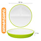 Kids Porcelain Plates With Anti-Slip Silicone Sleeves | Microwave & Dishwasher Safe | Premium Divided Toddler Plates For Hassle-