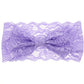 Koolgil Baby Girl'S Elegant Lace Bow Knot Headband Children'S Rhinestone Pearl Lace Headband For Birthday Party Photography (Lav