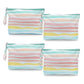 Fokongna 4PCS Waves Rainbow Wet Bag Wet Dry Bag Beach Bags for Swimsuit Toiletry Bags Travel Essentials For Women, Beach Travel 