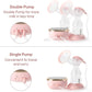 Ncvi Double Electric Breast Pump 8782, Portable Anti-Backflow, With 4 Size Flanges, 4 Modes & 9 Levels, Led Display, 10 Breastmi