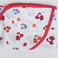 Baby Muslin Swaddle Wrap Blanket with Scooter Print, White