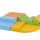 IGLU Soft Play Equipment Climb and Crawl Playground for Kids - 6 XL Forms (Blue/Orange)