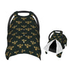 Muishi Gold Bees Baby Car Seat Canopy Nursing Cover for Newborn Car Seat Breastfeeding Covers Blanket Newborn Shower Gift