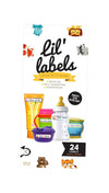 Bottle Labels, Write-On Name, Self-Laminating, Waterproof, Baby Bottle Label For Daycare, Made In The Usa (Animal Friends Set Of