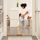 Toddleroo by North States - Diamond Mesh Wooden Baby Gate: Pressure Mounted Baby Gate for Doorways - Adjustable 26.5 to 42 Inche