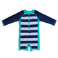 Baby Beach One-Piece Swimsuit Upf 50+ -Sun Protective Sunsuit,Blue 24/36M,3T