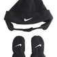 Nike Baby Boy'S Swoosh Baby Fleece Cap Gloves Set (Infant/Toddler) Black/White 12-24 Months