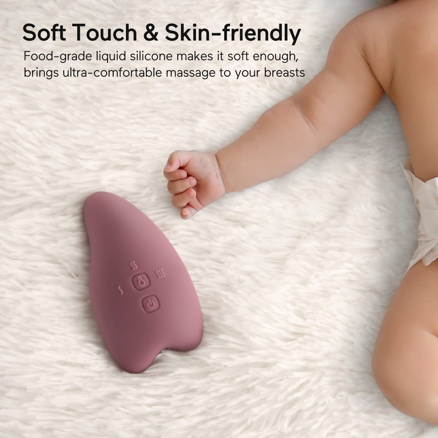 Momcozy Double Lactation Massager Warming For Breastfeeding, Pumping, Heat & Vibration For Improve Milk Flow, Breastfeeding Esse