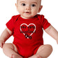 Hrcfbk Infant Newborn Baby Boys Girls My First Valentine'S Day Bodysuit Short Sleeve Romper Layette Set(Red 3,0-3Months)