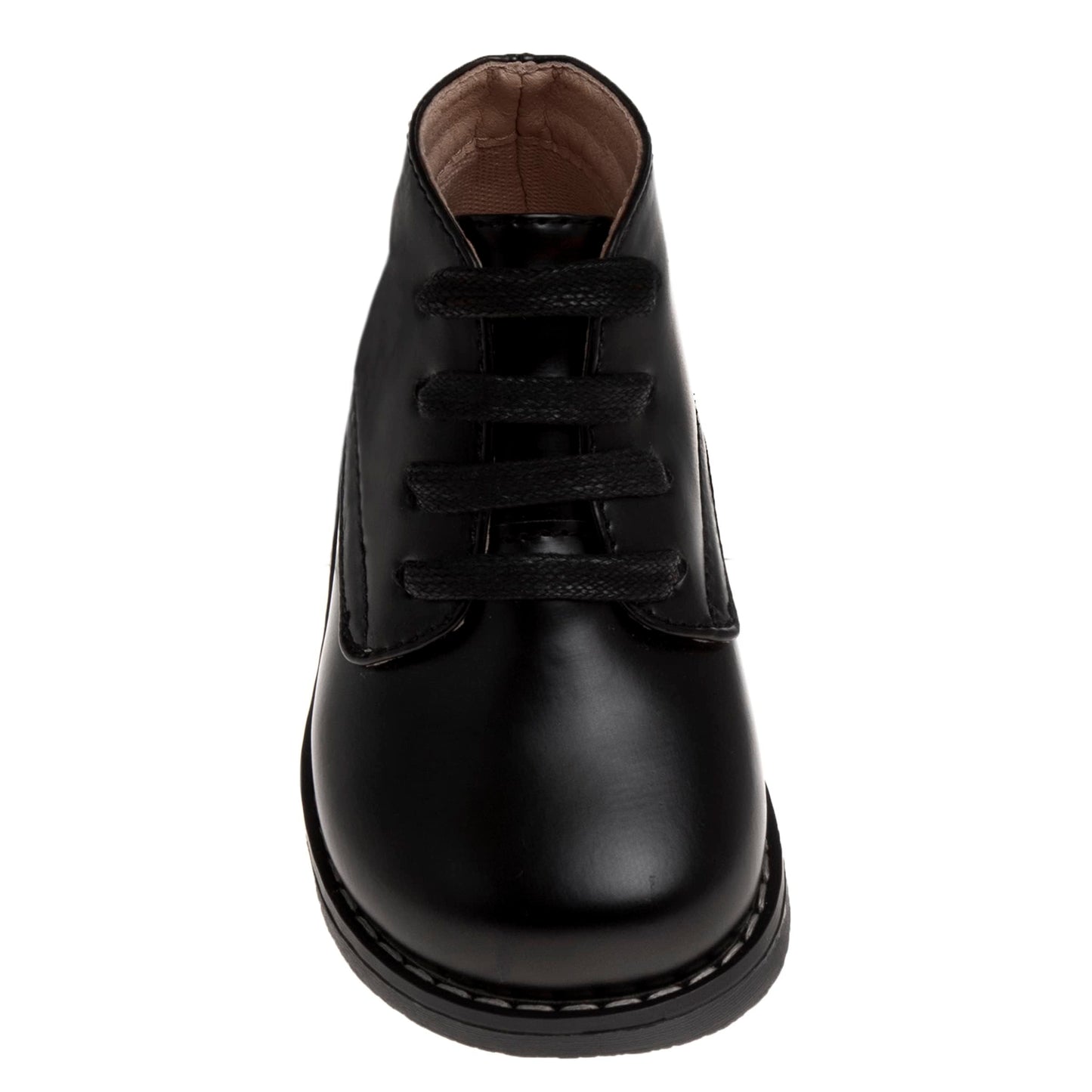 Josmo Baby Boys Girls Unisex Walking Shoes First Step Walker - Lightweight Synthetic Dress Boots Non-Slip Bottom High Top - Blac