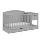 Graco Bellwood 5-in-1 Convertible Crib & Changer with Drawer (Pebble Gray) - GREENGUARD Gold Certified, Full-Size Storage Drawer