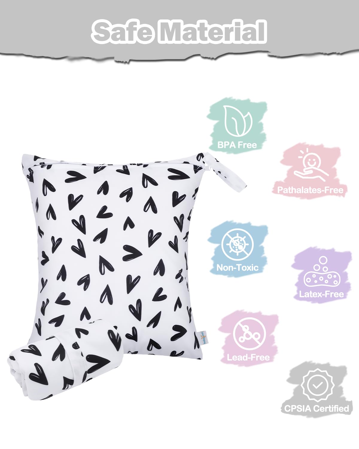 babygoal Waterproof Wet Dry Bag for Swimsuits,Travel, Food Storage, Stroller, Daycare, Baby Diapers, Yoga, Beach, Pool, Wet Clot