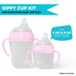 Botabee Pink Soft Spout - Transition Sippy Cup Kit For Comotomo 5 & 8 Oz Bottles - Conversion Kit Fits 5 Ounce & 8 Ounce Bottles