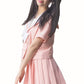 Beautifulfashionlife Girls Short Pleated Summer Skirt Fancy Up Costumes (S,Pink)