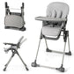 Infans Baby High Chair, Convertible Quick Folding Portable Highchair For Babies And Toddlers With Adjustable Height Backrest Foo