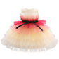 Flower Baby Girl Lace Dress Toddler Tulle Sleeveless Bow Princess Party Wedding Pageant Bridesmaid (Yellow2.6-12 Months)