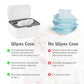 Flenpptly 2 Pack Baby Wipes Dispenser, Wipes Case Baby Wipe Holder Keeps Wipes Fresh, Non-Slip, Easy Open & Close (Grey And Blue