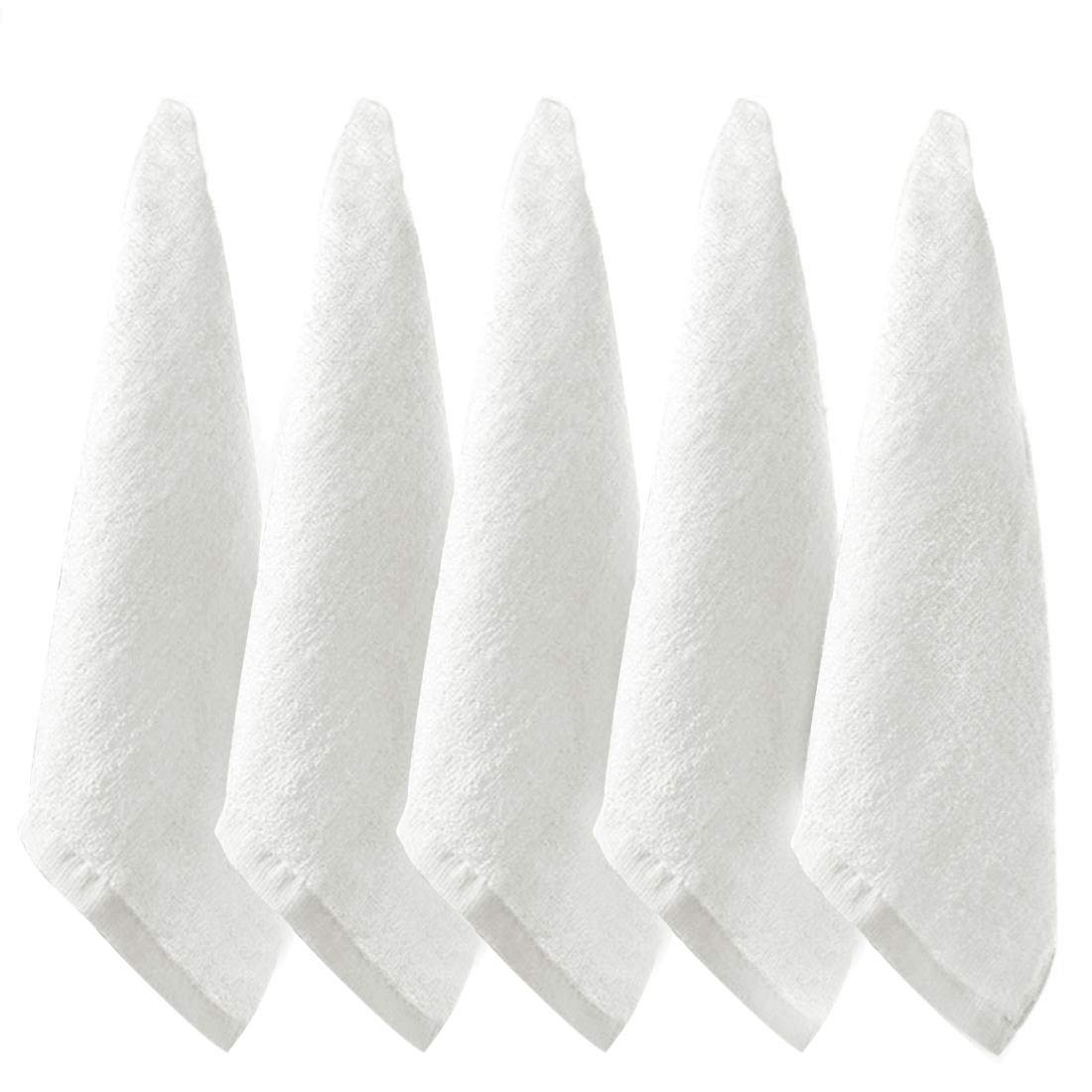 Foraineam 15 Pack 10 x 10 inch Facial Washcloths Ultra Soft Bamboo Fiber Baby Bath Towels Face Cloths