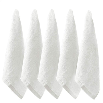 Foraineam 15 Pack 10 x 10 inch Facial Washcloths Ultra Soft Bamboo Fiber Baby Bath Towels Face Cloths