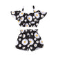 Toddler Kids Baby Girl Floral Halter Ruffled Outfits Clothes Tops+Shorts 2Pcs Set (4-5T, Red Tops+Watermelon Shorts)