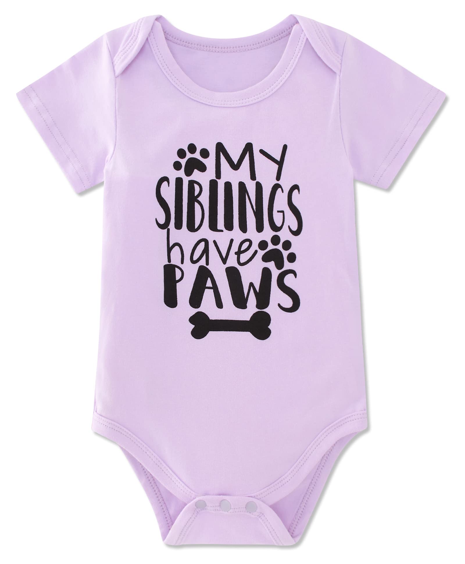 Funnycokid Baby Girls Boys Romper My Siblings Have Paws Newborn Stuff – Cutebaby WBBAPB0DFTMQQQR