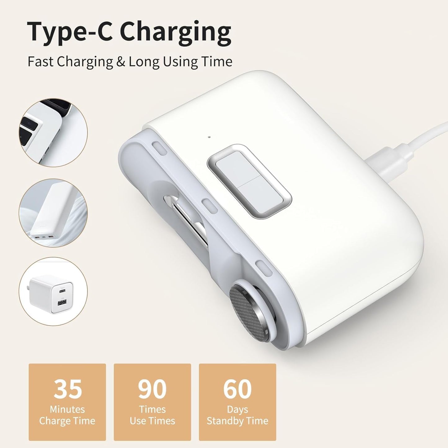 Automatic Nail Clipper, 2 In-1 Electric Nail Clipper And Nail Polisher, Electric Baby Nail Clippers With Light,Usb Rechargeable
