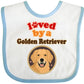 Inktastic Golden Retriever Dog Lover Baby Bib White And Blue 391Af