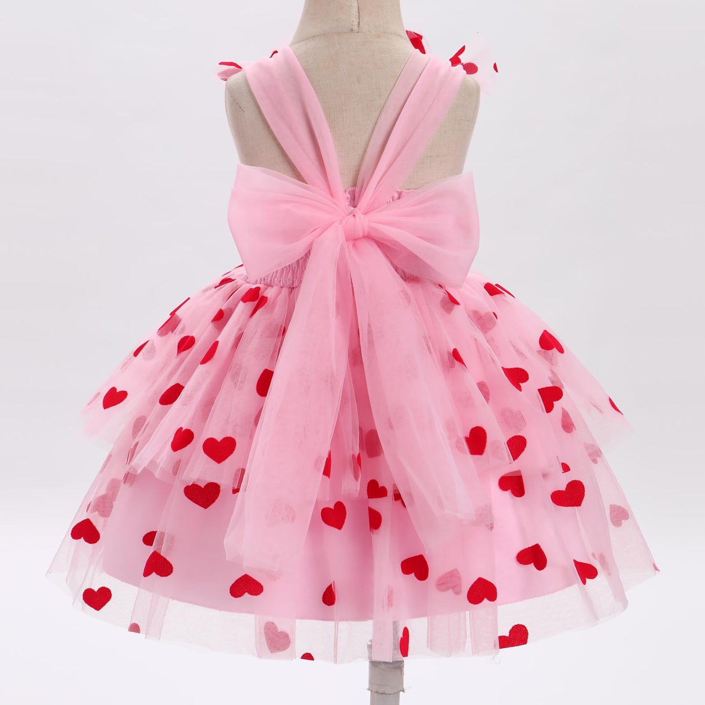 Imekis Toddler Valentines Day Outfit Girl: Valentines Day Dress Baby Infant Fairy Dress For Girls Kids Cupid Photoshoot Tulle He