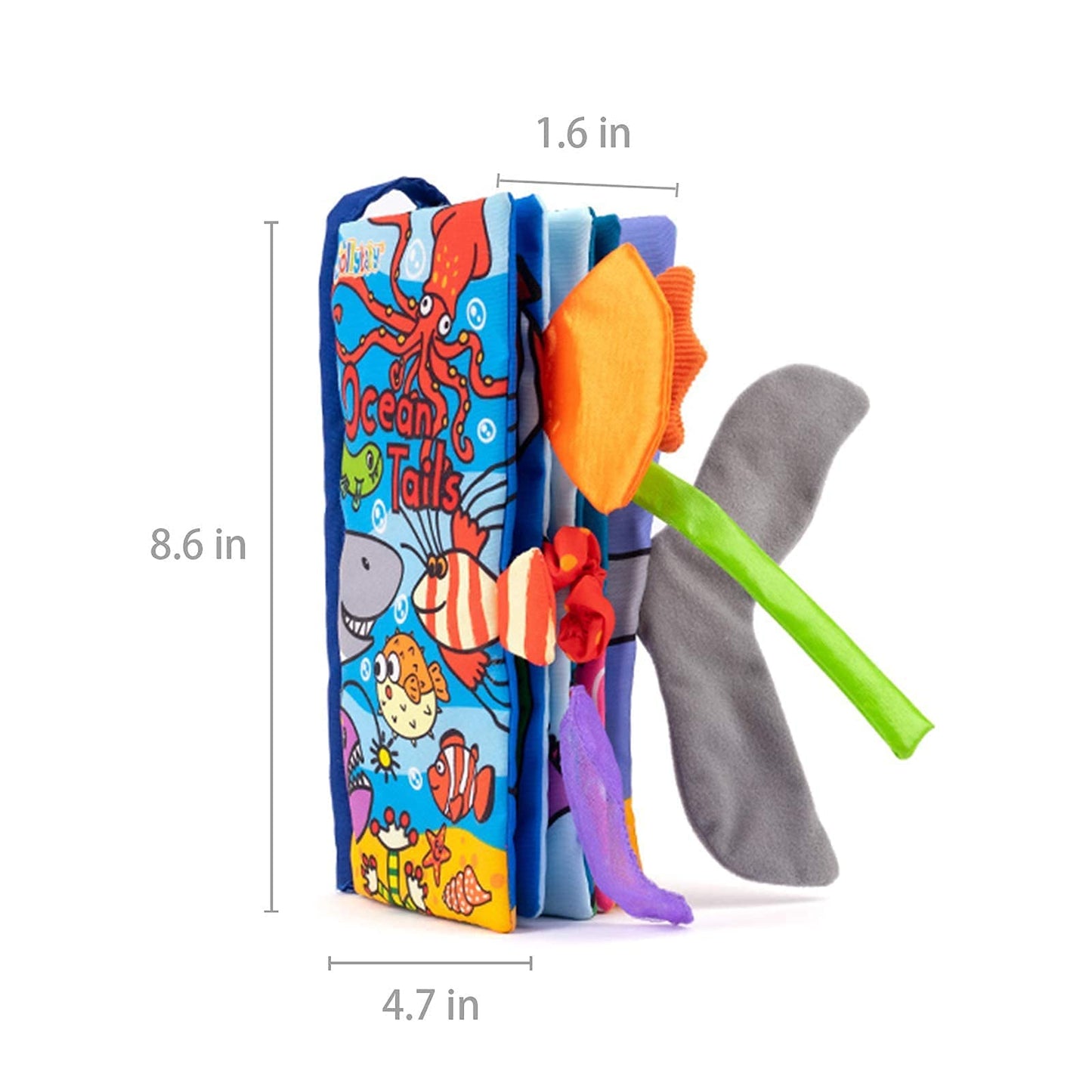 Jollybaby Baby Cloth Books, Touch & Feel Crinkle Soft Books, for Infants Babies, Toddler Early Educational Interactive Stroller
