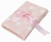 Adore Home Soft Fleece Baby Blanket Plush Flannel Newborn Moses Basket Pram Girl & Boy, Pink With Stars, 60x90cm