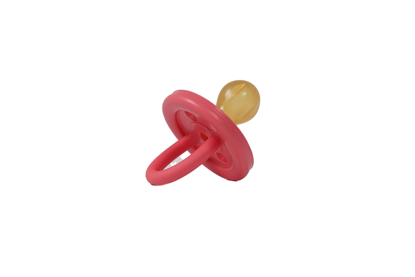 Sweetie Rubber Pacifier Natural Rubber Pacifier Rounded Pink Small 0-6 Month