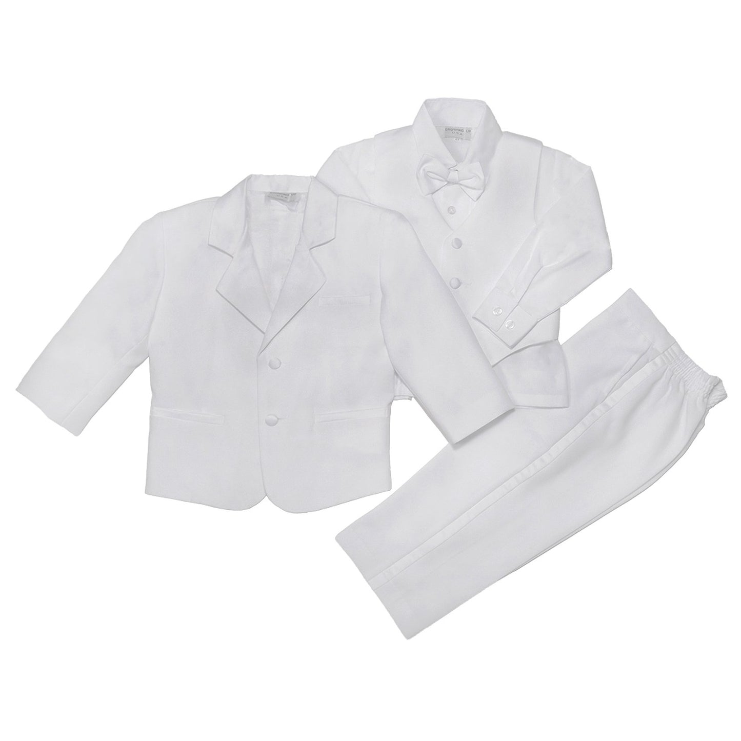 Nancy August Modern Baby Boy Formal Tuxedo With Vest S-Xl-White-S