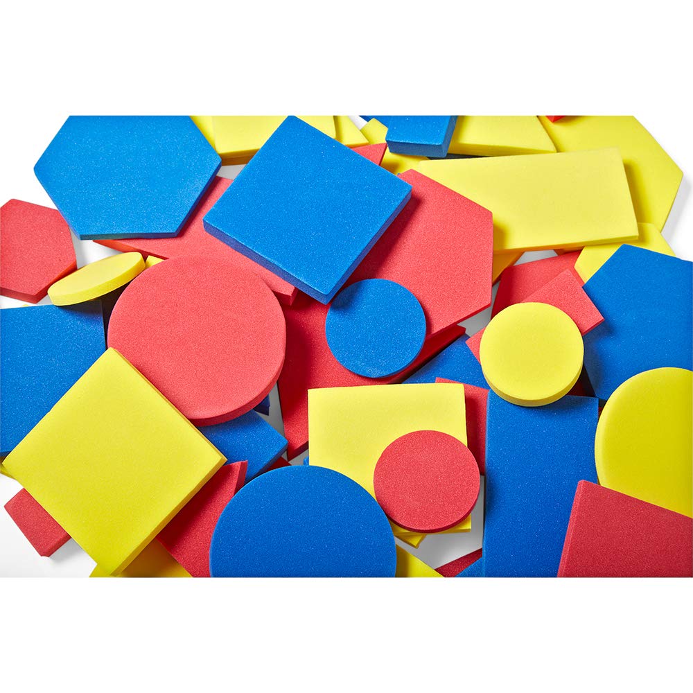 hand2mind Foam Attribute Blocks Student Kit, Geometry Set, Preschool Learning, Manipulatives for Preschool, Montessori Math, Sha
