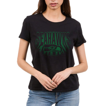 Junk Food Clothing X Nfl - Seattle Seahawks - Womens Team Spotlight - Womens Lightweight Short Sleeve Fan Shirt - Size Large