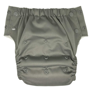 Hybrid Cloth Diaper - Reusable Training Pants, Swim Diaper, Special Needs Briefs, Fits From Baby Up To 10 Years (Size 3, Grey)