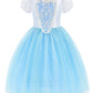 Princess Costumes Fancy Party Birthday,Christmas Dress Up For Little Girls With Accessories 3T 4T (110)