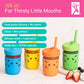 Elk And Friends Kids & Toddler Cups  The Original Glass Mason Jars 8 Oz With Silicone Straws With Stoppers  Smoothie Cups  Spill