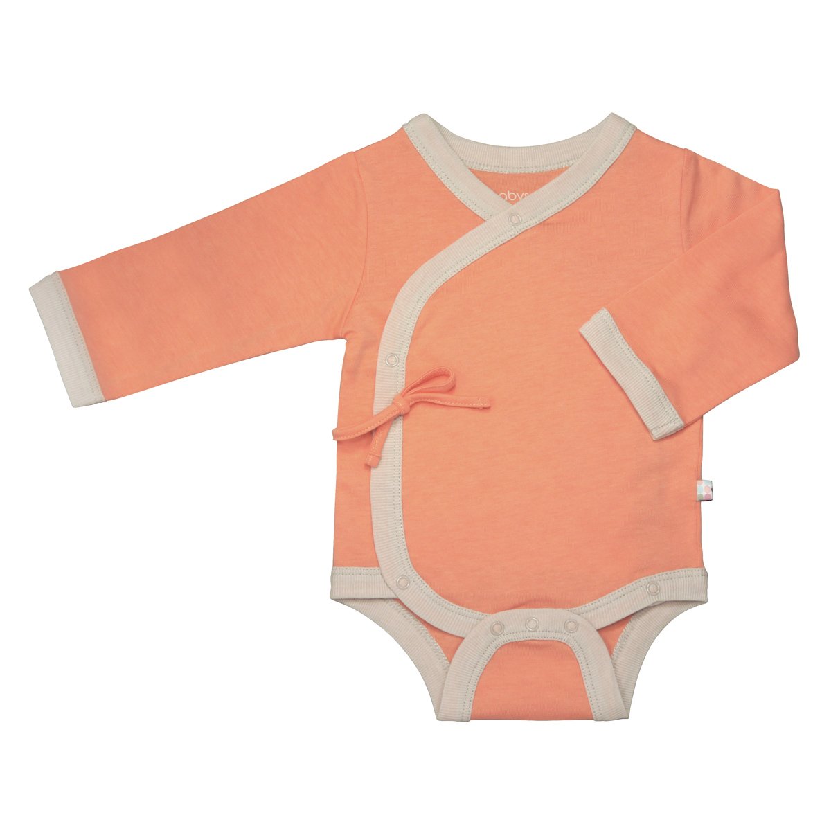 Babysoy Kimono Bodysuit (Baby) - Cantaloupe-6-12 Months