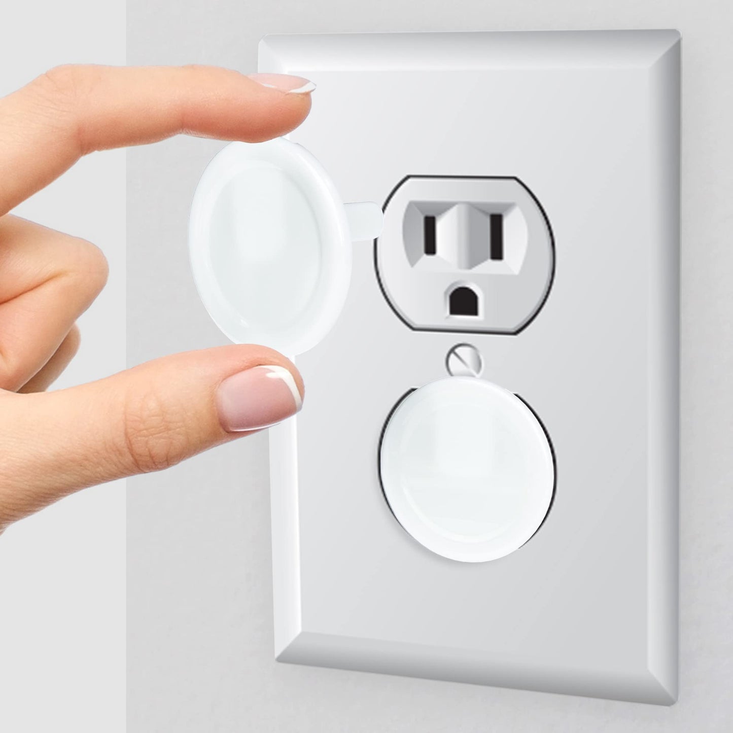 White Outlet Covers (36-Pack) Dielectric Plastic Plugs For Electrical Power Outlets By Skyla Homes - Best Baby Proofing Wall Soc