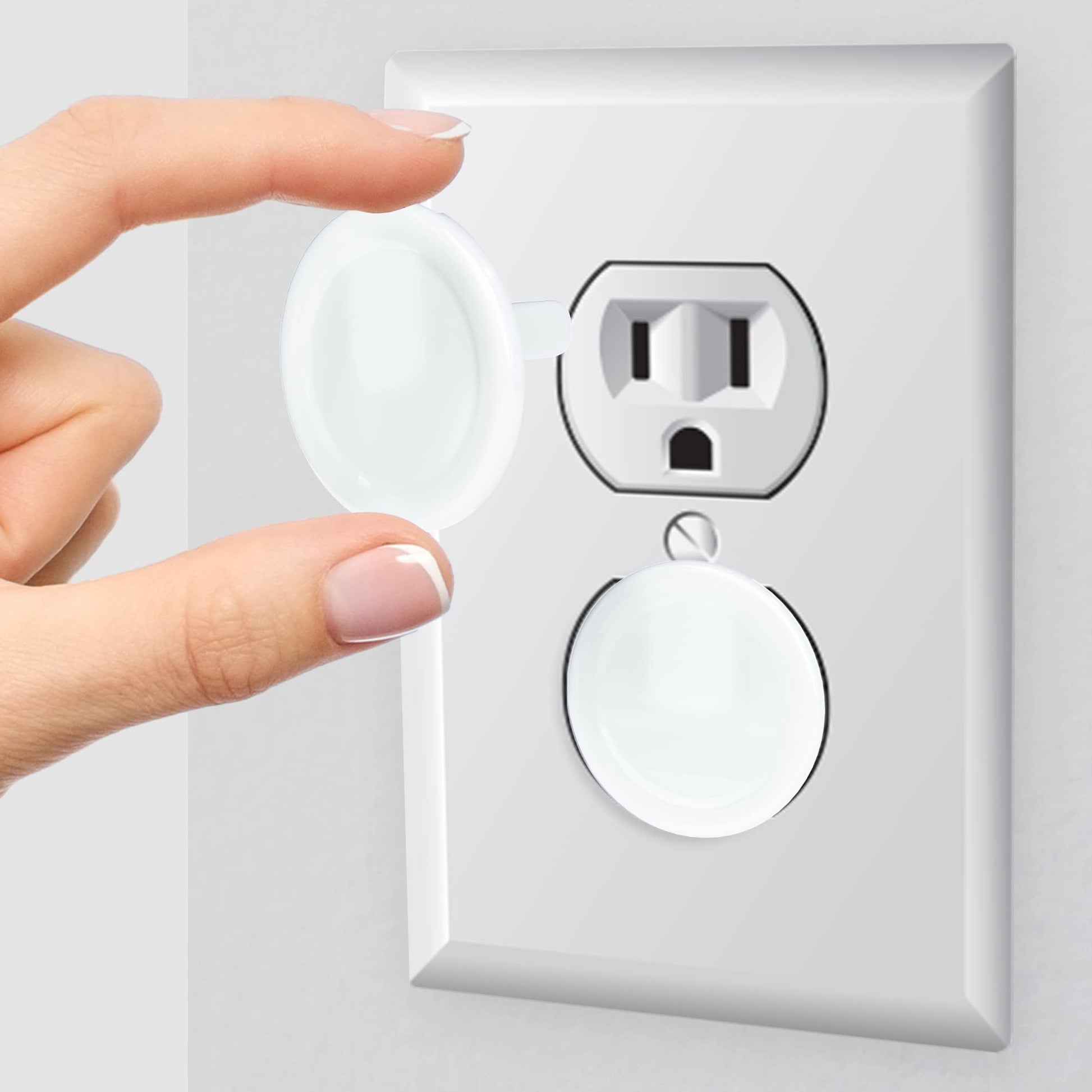 White Outlet Covers (36-Pack) Dielectric Plastic Plugs For Electrical Power Outlets By Skyla Homes - Best Baby Proofing Wall Soc