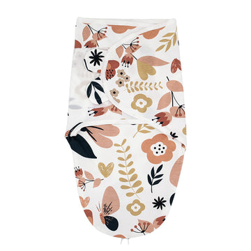 HOUSBAY Baby Swaddle Blanket Boy Girl Super Soft Material Newborn Adjustable Swaddles 2Way Zipper Sleep Sack 1 Pack (Red Flower
