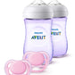 Philips Avent Natural Baby Bottle Purple Gift Set, Scd113/23