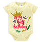Baby Wish Half Birthday Baby Bodysuits For Baby Boy And Girls Newborn Romper Half Sleeve Envelope Neck  Its My Half Birthday