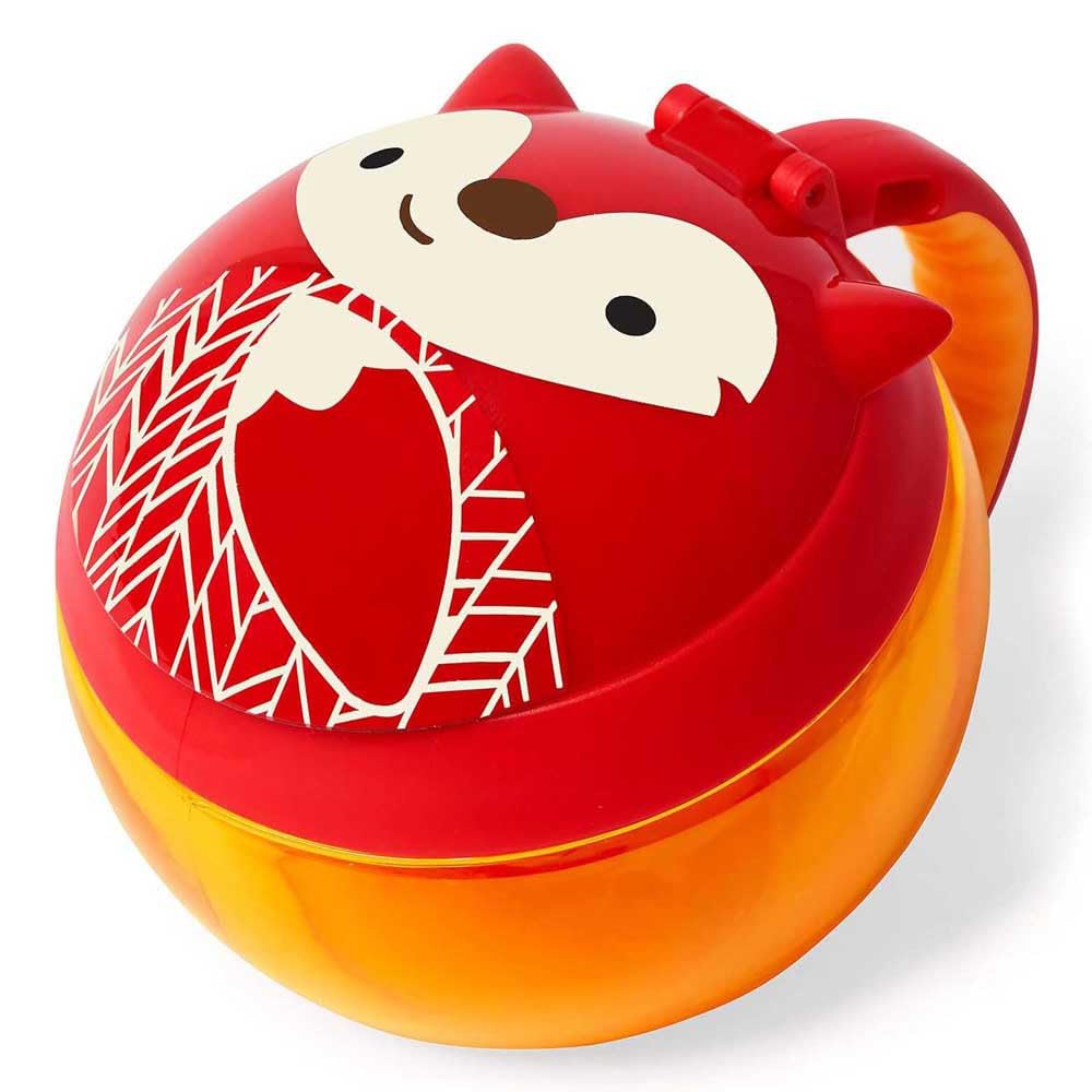 Skip Hop Zoo Snack Cup - Fox Bpa-Free, Pvc-Free & Phthalate-Free With Capacity (222 Mlfox (Orange,Red)