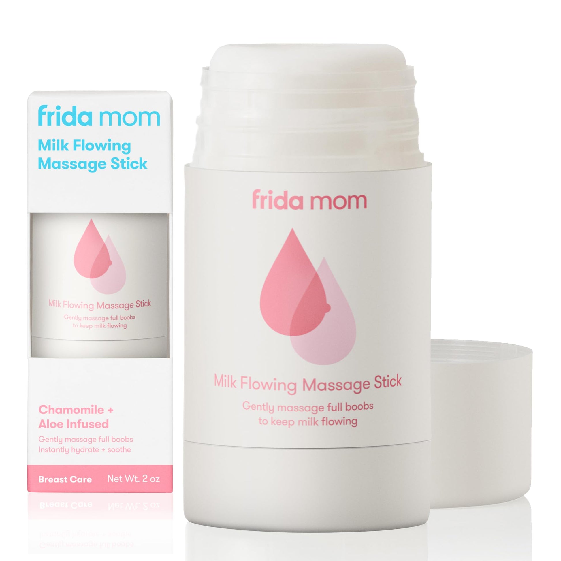 Frida Mom Milk Flowing Massage Stick For Breastfeeding And Nursing Moms, Infused With Chamomile + Aloe To Hydrate And Soothe