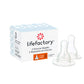 Lifefactory BPA-Free Stage 3 (6+ Months) Silicone Nipples 2-Pack