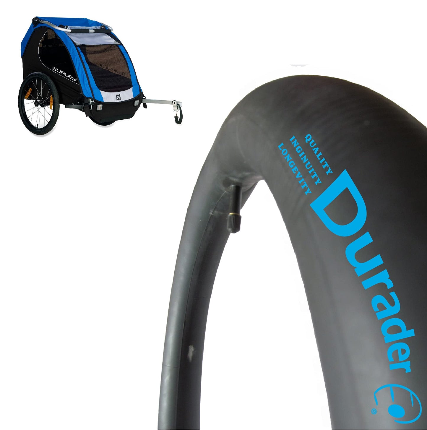 Rear Tube For Burley Encore Bike Trailer - 2 Child - Blue