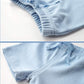Teach Leanbh Unisex-Baby 3-Pack Cotton Soild Color Short With Drawstring 3-24 Months (12-18 Months, Green/Gray/Blue)